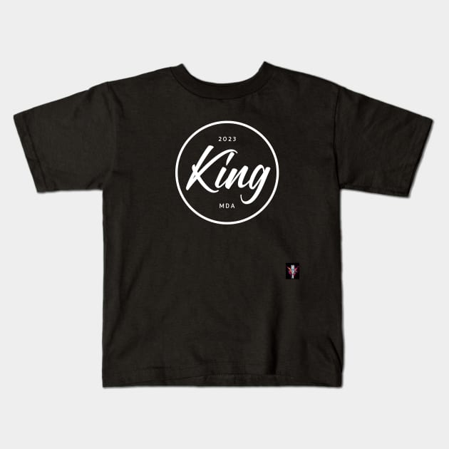 King Typography Vintage Retro Design Art Kids T-Shirt by Modern Designs And Art